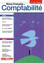 RFC N° 461 - Revue française de la comptabilité - Janvier 2013